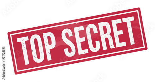Red Secret" Stamp with White Text on a White Background