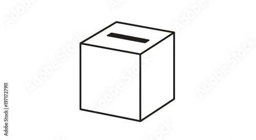 Simple Ballot Box with Voting Slot.