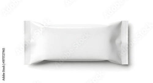 Empty white plastic food container with fork isolated on gray background