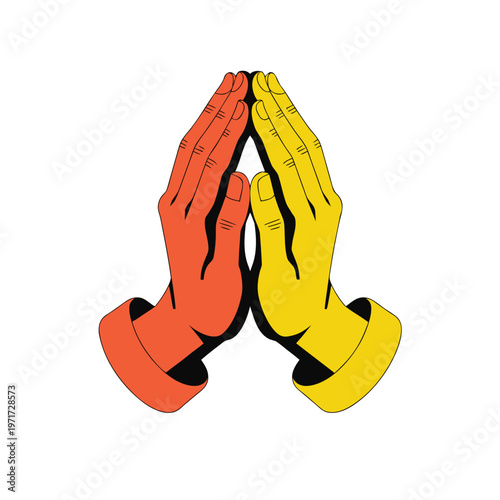 Hands Together Simple Design