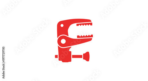 Red Metal C Clamp Tool Clamp.