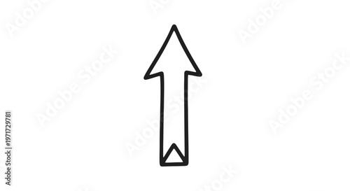 Simple Black Arrow Pointing Upwards.