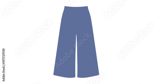 Blue Wide Leg Trousers Fashion Clothing.
