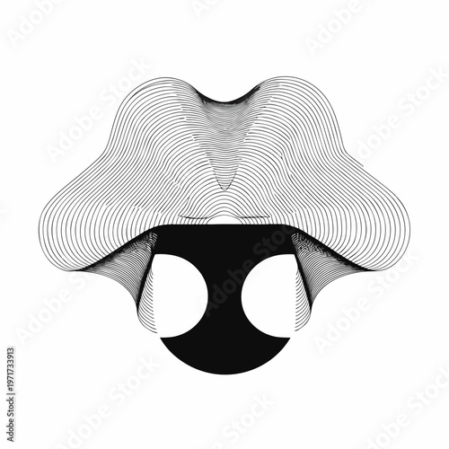 Modern voice recognition wave pattern with device sound waves and audio technology futuristic illustration