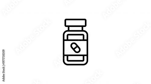 pills bottle animation icon