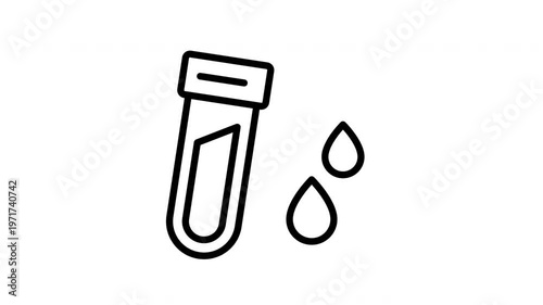 test tube animation icon