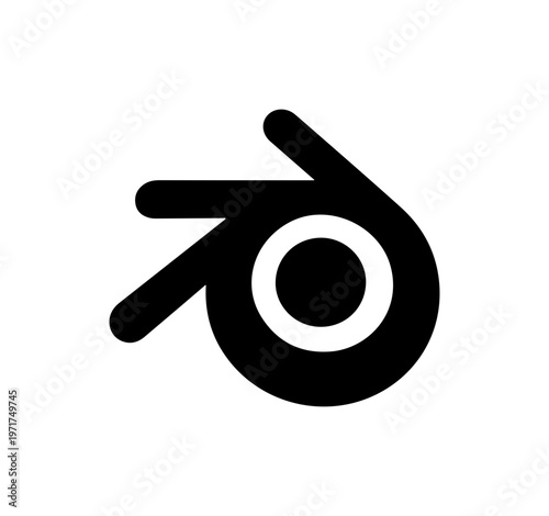 Blender 3D Software Logo Icon - Minimalist Vector Design