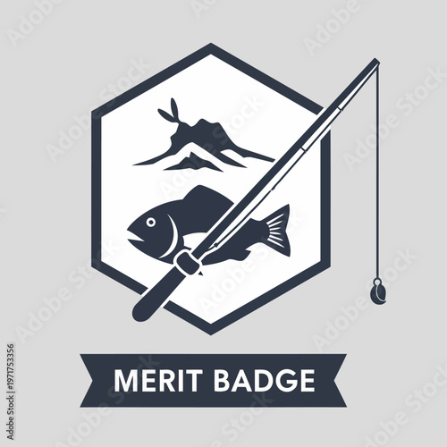 Fishing Merit Badge Graphic Design