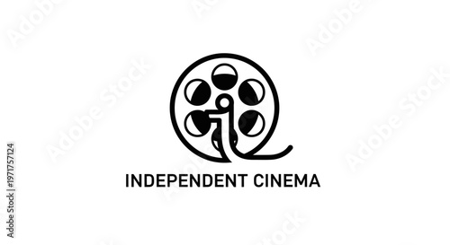 Retro film reel logo with "Independent Cinema" text
