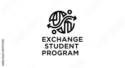 Exchange Student Program Logo: Global Connection and Learning