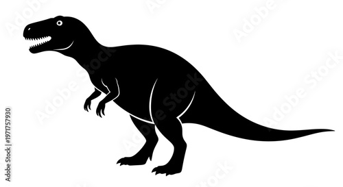 Black silhouette of dinosaur 2.