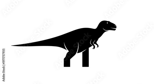 Black silhouette of dinosaur 1.