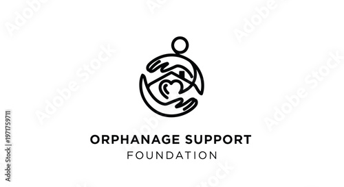 Orphanage Support Foundation Logo: Care, Home, Community, Help, Charity