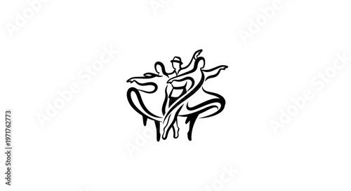 Dynamic Dance Trio: Abstract Figures in Motion