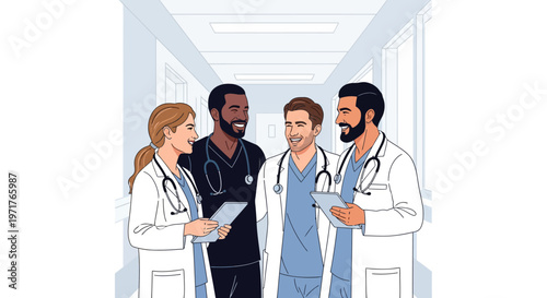 Elite Multi-Disciplinary Medical Team Collaborating on Innovative Healthcare Solutions in Premium Clinical Environment