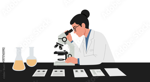 Sophisticated Senior Research Specialist Conducting Precision Analysis for Corporate Innovation and Scientific Discovery