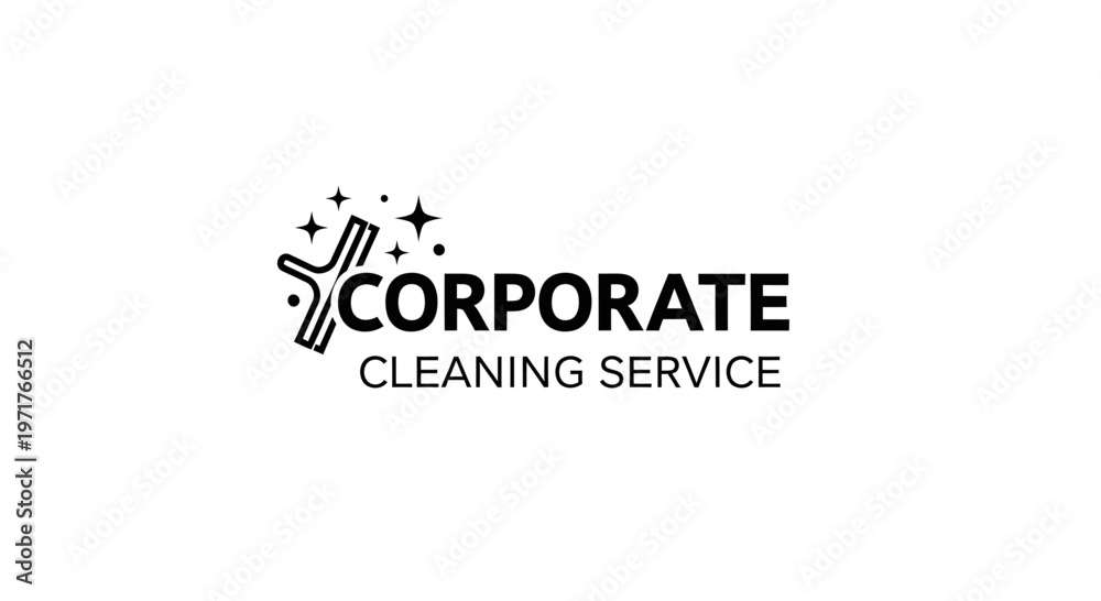Fototapeta premium Corporate Cleaning Service Logo - Sparkle and Shine