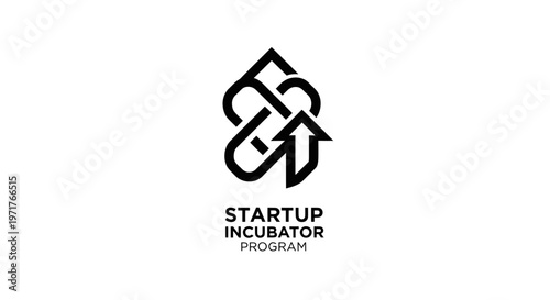 Startup Incubator Program Logo with Upward Arrow