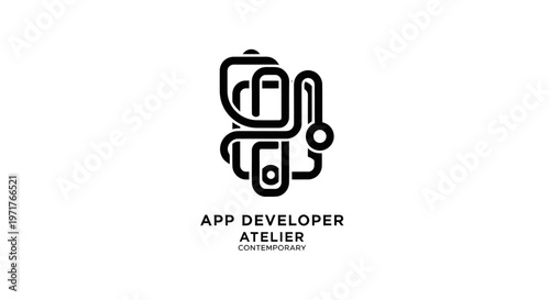 Abstract Logo for App Developer Atelier, Contemporary Design
