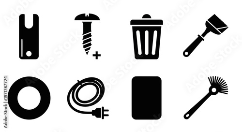 Minimalist Outline Vector Icons of Alcoholic Drinks and Bottles for Bars, Menus, and Beverage Industry