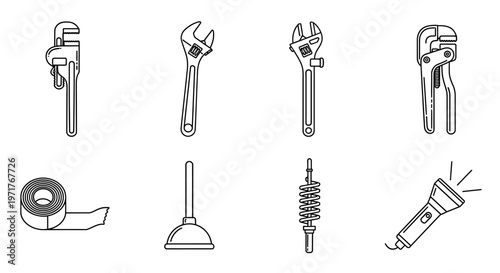 Minimalist Outline Vector Icons of Alcoholic Drinks and Bottles for Bars, Menus, and Beverage Industry