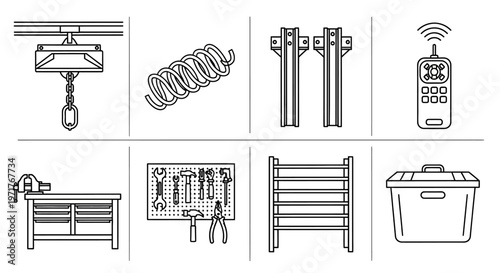 Minimalist Outline Vector Icons of Alcoholic Drinks and Bottles for Bars, Menus, and Beverage Industry