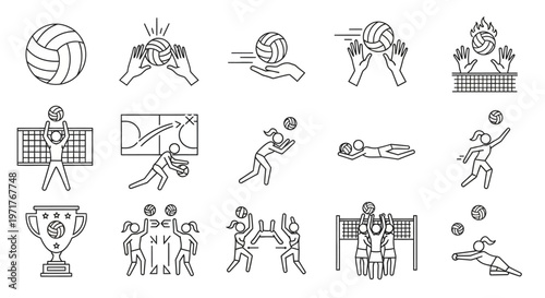 Minimalist Outline Vector Icons of Alcoholic Drinks and Bottles for Bars, Menus, and Beverage Industry