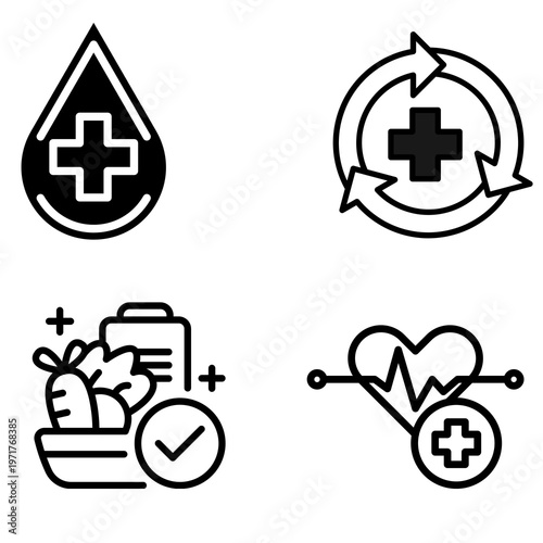 Photography Healthcare and Medical Compliance Icons