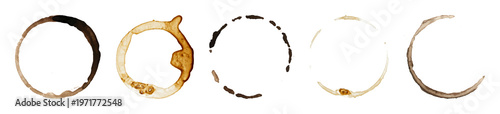Foto PNG Coffee stains on transparent background