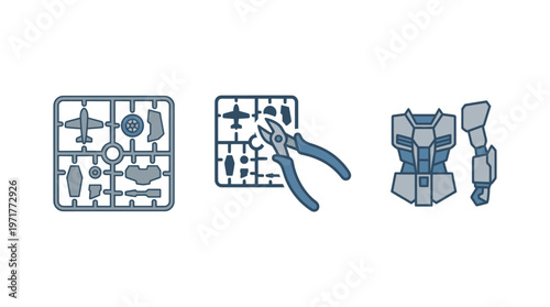 Model Kit Assembly: Parts, Tools, and Finished Section