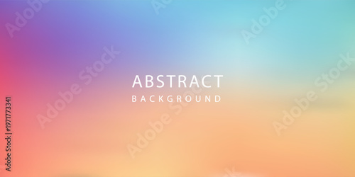 Smooth and blurry colorful gradient mesh background. Modern bright rainbow colors. Easy editable soft colored vector banner template. Premium quality
