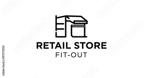 Retail Store Fit-Out Line Icon
