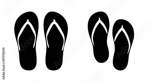 Black flip flop sandals for summer vacation