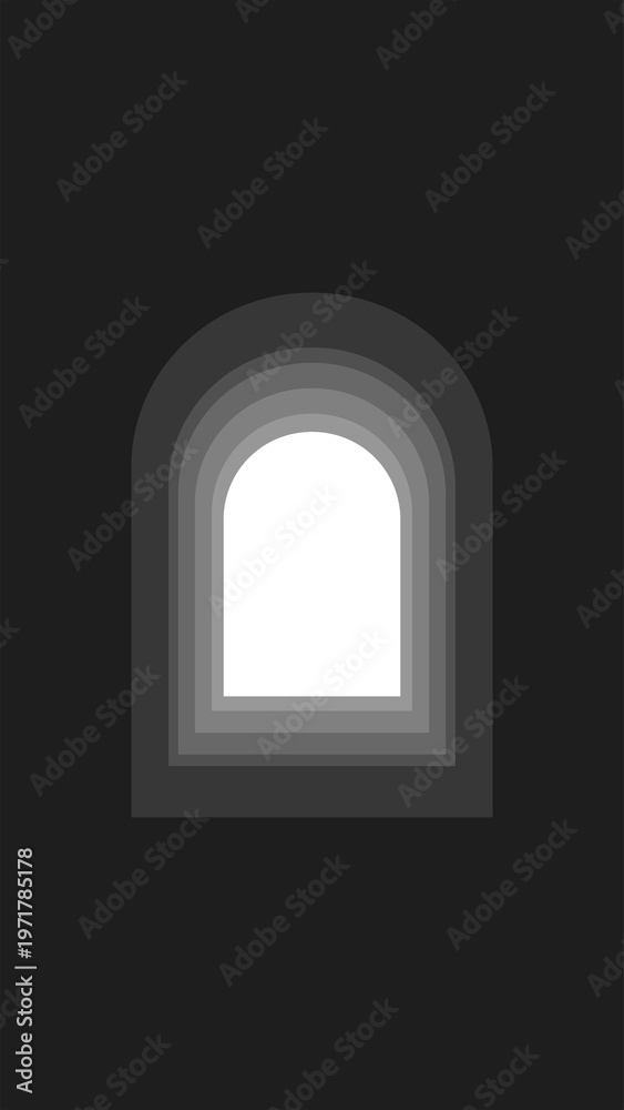 Fototapeta premium Arch frame png transparent background, geometric frame design