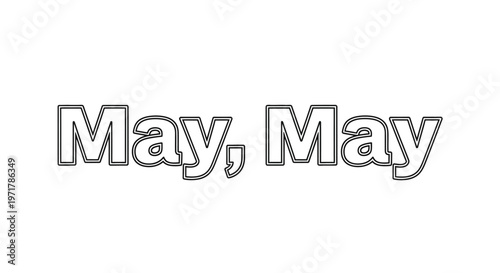 May month calendar icon text 1.