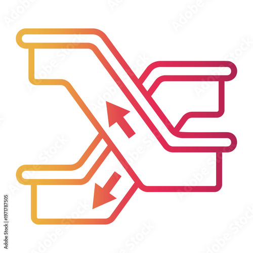 transition Line Gradient Icon