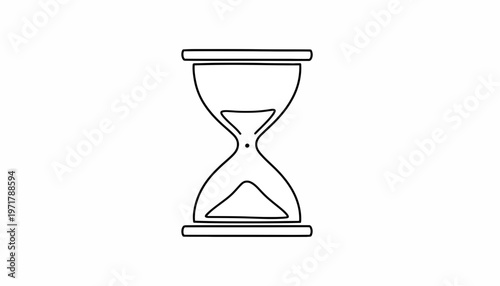 Hourglass Icon, Time Passing Concept, Sand Timer Symbol, Countdown Clock