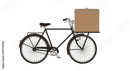 Delivery Bicycle with Large Cargo Box