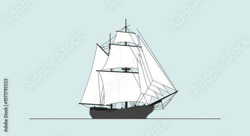 Sailing Ship, Tall Ship, Vintage Vessel, Maritime, Ocean, Nautical, Adventure, Exploration