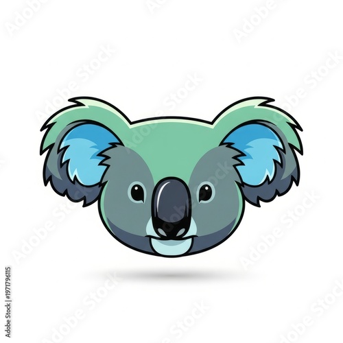 Koala vector illustration isolated on white background. Cute cartoon wildlife animal suitable for mascots, children design, education, and nature-themed visuals.