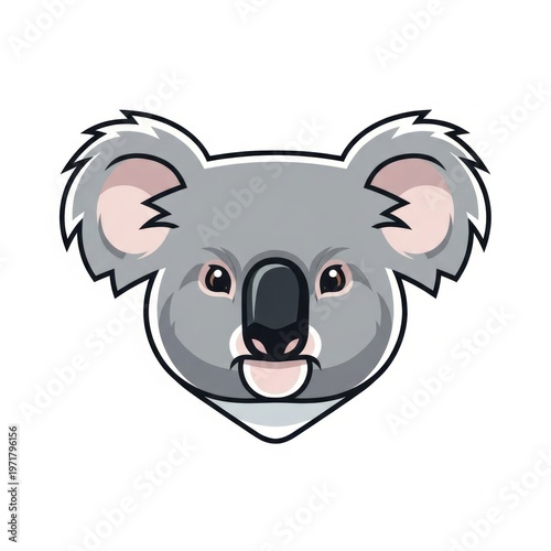 Koala vector illustration isolated on white background. Cute cartoon wildlife animal suitable for mascots, children design, education, and nature-themed visuals.