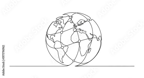 Global Network Connection, Digital World Map, Internet Connectivity, Technology Concept