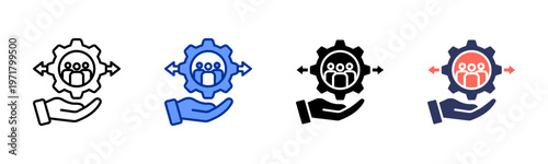 Decision Support icon set multiple style collection
