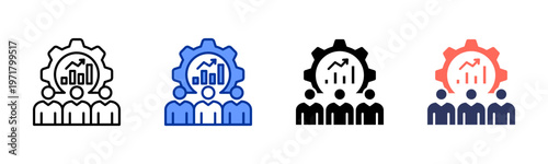 Capacity Management icon set multiple style collection
