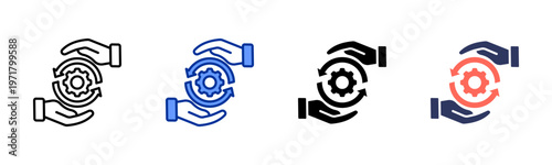 Change Management icon set multiple style collection