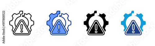 Cuadro en lienzo Damage Control icon set multiple style collection