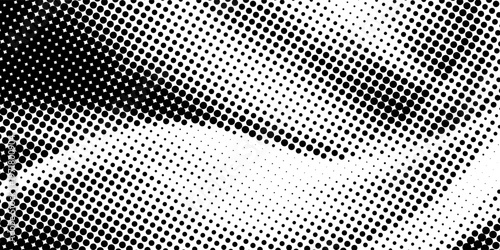 Background with irregular, chaotic dots, points, circle. Abstract monochrome pattern. Black and white color. Vector ilustration