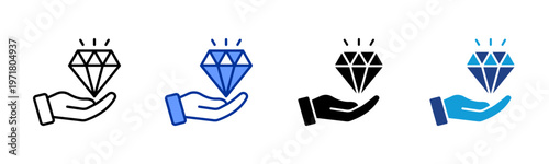 Value Creation icon set multiple style collection