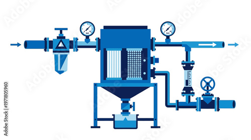 Industrial filtration system machine.