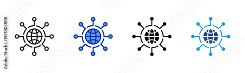 Central Theme icon set multiple style collection